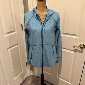 Athleta Sky Blue Full-Zip Hoodie. Size Small.